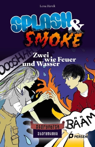Buchcover und Innenansicht für das Buch: Splash & Smoke: Zwei wie Feuer und Wasser