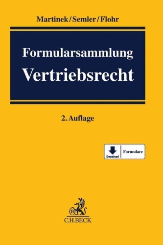 Buchcover und Innenansicht für das Buch: Formularsammlung Vertriebsrecht