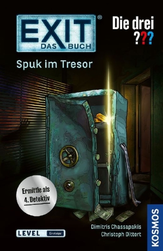 Buchcover und Innenansicht für das Buch: EXIT® - Das Buch. Spuk im Tresor