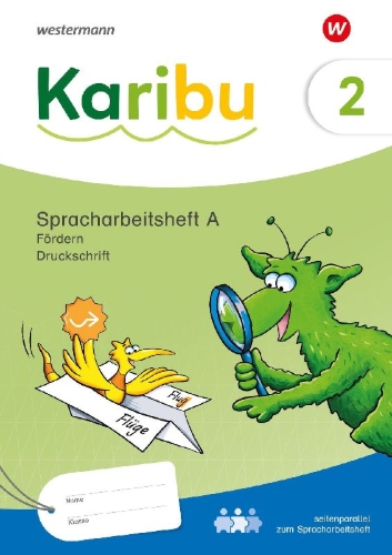 Buchcover und Innenansicht für das Buch: Karibu 2 A. Spracharbeitsheft Fördern