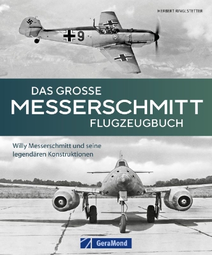 Buchcover und Innenansicht für das Buch: Das große Messerschmitt Flugzeugbuch