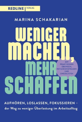 Buchcover und Innenansicht für das Buch: Weniger machen, mehr schaffen