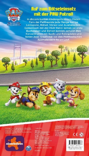 Buchcover und Innenansicht für das Buch: PAW Patrol: Mein großer Kindergartenblock