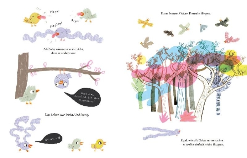 Buchcover und Innenansicht für das Buch: BIRD HUGS