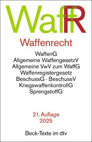 Buchcover und Innenansicht für das Buch: Waffenrecht. WaffR