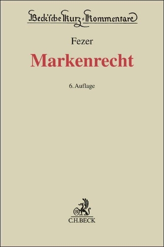 Buchcover und Innenansicht für das Buch: Markenrecht