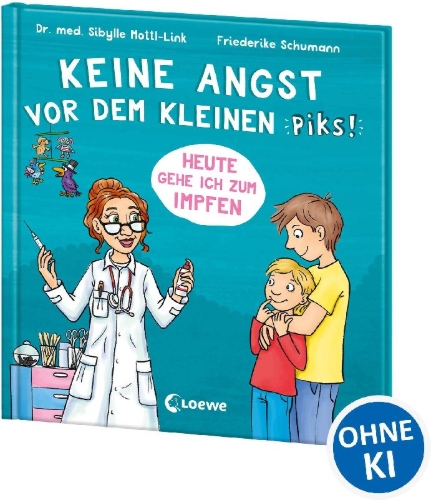 Buchcover und Innenansicht für das Buch: Keine Angst vor dem kleinen Piks!