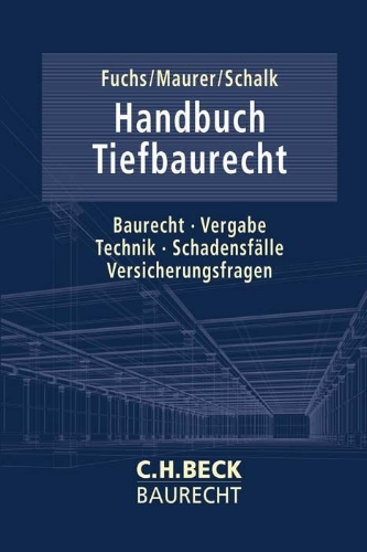 Buchcover und Innenansicht für das Buch: Handbuch Tiefbaurecht