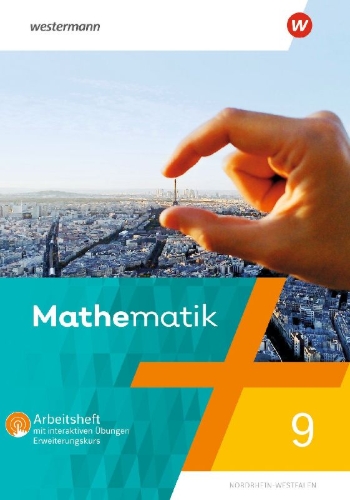 Buchcover und Innenansicht für das Buch: Mathematik - Arbeitsheft 9E mit interaktiven Übungen. NRW