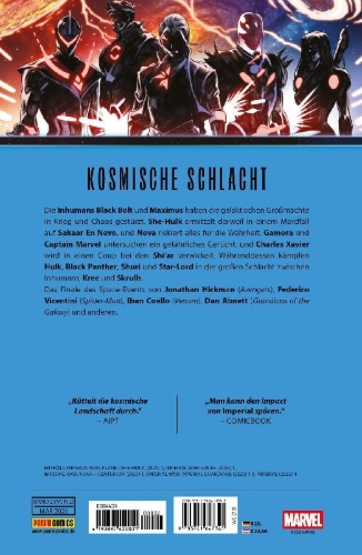 Buchcover und Innenansicht für das Buch: Imperial War: Planet She-Hulk (2025) #1; Imperial War: Exiles (2025) #1; Imperial War: Nova - Centurion (2025) #1; Imperial War: Imperial Guardians (2025) #1; Imperial (2025) #4