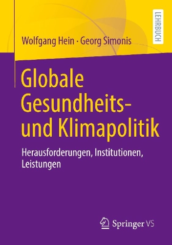 Buchcover und Innenansicht für das Buch: Globale Gesundheits- und Klimapolitik