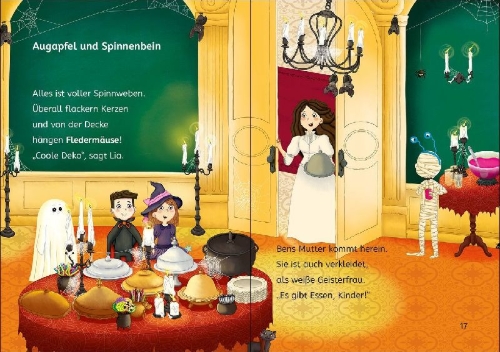 Buchcover und Innenansicht für das Buch: Leselöwen 1. Klasse - Willkommen im Spukschloss!