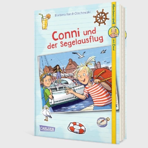 Buchcover und Innenansicht für das Buch: Abenteuerspaß mit Conni 2: Conni und der Segelausflug