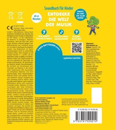 Buchcover und Innenansicht für das Buch: So klingen Lieder aus aller Welt
