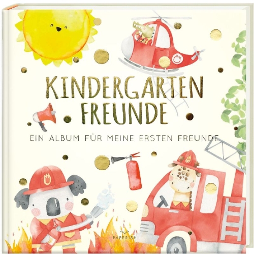 Buchcover und Innenansicht für das Buch: Kindergartenfreunde - FEUERWEHR