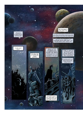 Buchcover und Innenansicht für das Buch: Die Krone der Sterne (Comic). Band 1 (von 3)