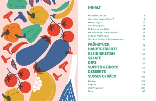 Buchcover und Innenansicht für das Buch: Veganuary