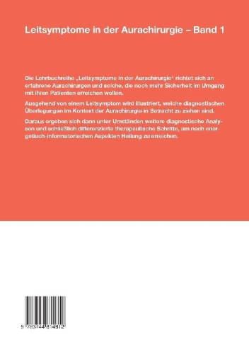 Buchcover und Innenansicht für das Buch: Leitsymptome in der Aurachirurgie Band 1