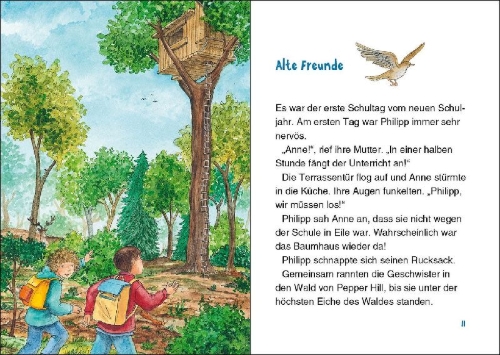 Buchcover und Innenansicht für das Buch: Das magische Baumhaus junior (Band 35) - Leonardos Traum vom Fliegen