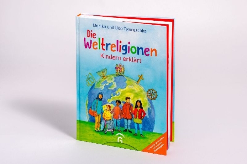 Buchcover und Innenansicht für das Buch: Die Weltreligionen - Kindern erklärt
