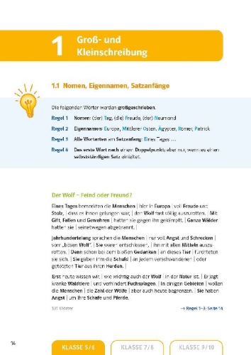 Buchcover und Innenansicht für das Buch: Klett Sicher in Deutsch Diktate 5.-10. Klasse