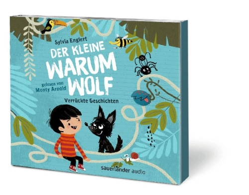 Buchcover und Innenansicht für das Buch: Der kleine Warumwolf - Verrückte Vorlesegeschichten von Sylvia Englert