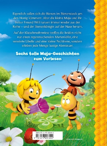 Buchcover und Innenansicht für das Buch: Die Biene Maja: Die schönsten Geschichten zum Vorlesen