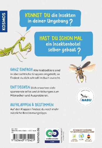 Buchcover und Innenansicht für das Buch: Was krabbelt denn da? Kindernaturführer