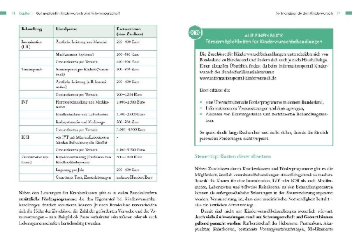 Buchcover und Innenansicht für das Buch: Finanzen & Rechtliches rund ums Baby