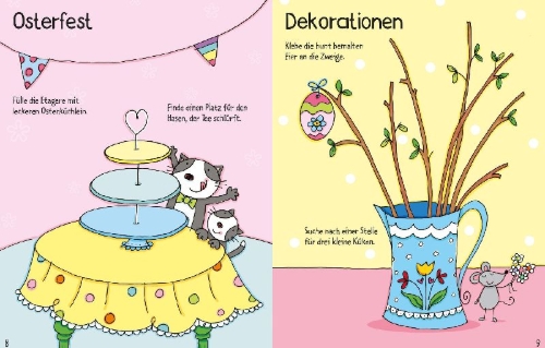 Buchcover und Innenansicht für das Buch: Mein erstes Stickerbuch: Ostern