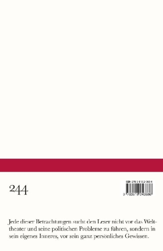 Buchcover und Innenansicht für das Buch: Politische Betrachtungen