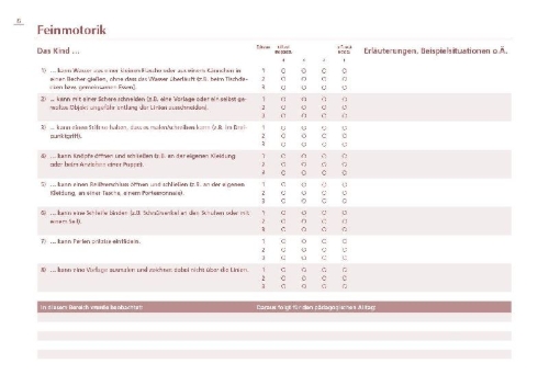 Buchcover und Innenansicht für das Buch: MotorikPlus Ü3 [10 Bögen]