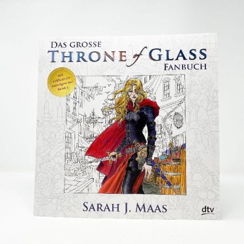 Buchcover und Innenansicht für das Buch: The Throne of Glass Colouring Book