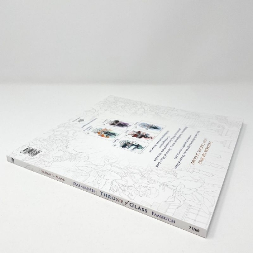 Buchcover und Innenansicht für das Buch: The Throne of Glass Colouring Book