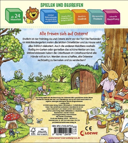Buchcover und Innenansicht für das Buch: Meine allererste OsterWimmelWelt