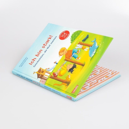 Buchcover und Innenansicht für das Buch: Max-Bilderbücher: Ich bin stark! Geschichten, die Mut machen
