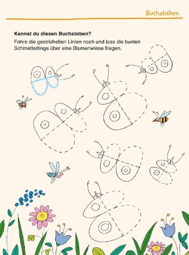 Buchcover und Innenansicht für das Buch: Schlau für die Schule: Mein MEGA dicker Buchstaben-Block