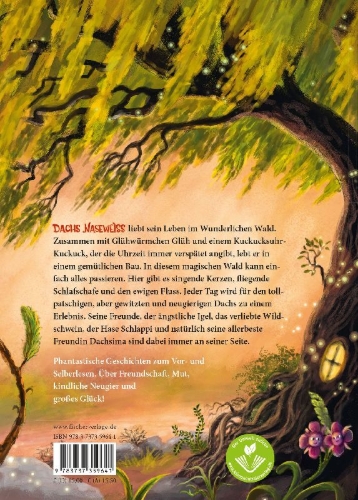 Buchcover und Innenansicht für das Buch: Dachs Naseweiß  Phantastische Geschichten aus dem Wunderlichen Wald