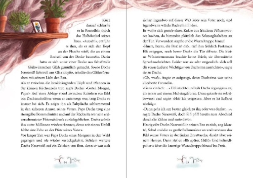 Buchcover und Innenansicht für das Buch: Dachs Naseweiß  Phantastische Geschichten aus dem Wunderlichen Wald