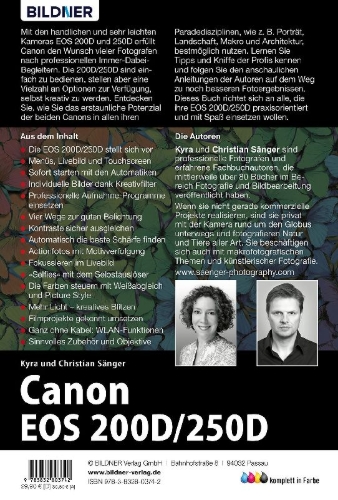 Buchcover und Innenansicht für das Buch: Canon EOS 200D / 250D