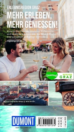 Buchcover und Innenansicht für das Buch: DUMONT direkt Reiseführer Graz