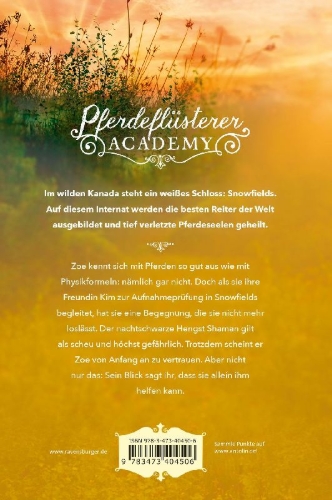 Buchcover und Innenansicht für das Buch: Pferdeflüsterer-Academy, Band 1: Reise nach Snowfields