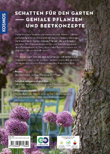 Buchcover und Innenansicht für das Buch: Pflanz dir Schatten!