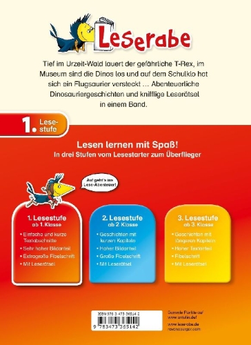 Buchcover und Innenansicht für das Buch: Dinoabenteuer für Erstleser - Leserabe 1. Klasse - Erstlesebuch für Kinder ab 6 Jahren