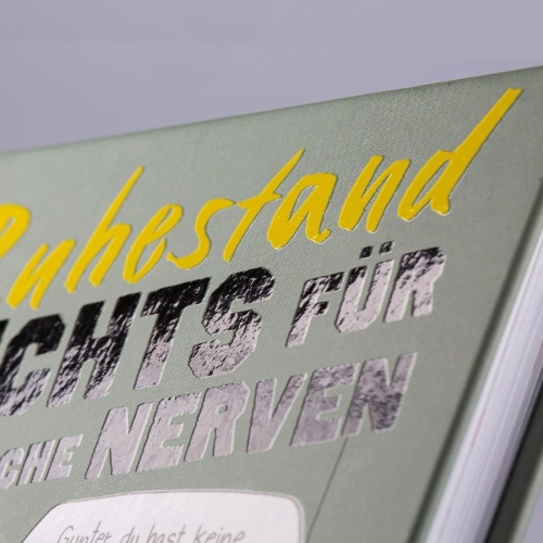 Buchcover und Innenansicht für das Buch: Nichts für schwache Nerven - Ruhestand!