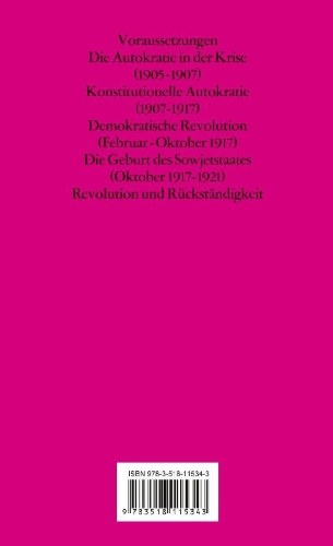 Buchcover und Innenansicht für das Buch: Die Russische Revolution 1905 - 1921