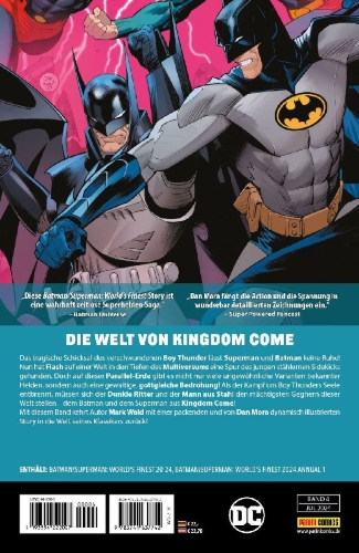 Buchcover und Innenansicht für das Buch: Batman/Superman: World's finest
