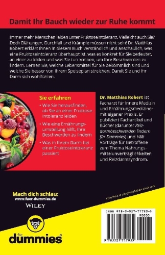 Buchcover und Innenansicht für das Buch: Fruktoseintoleranz verstehen für Dummies