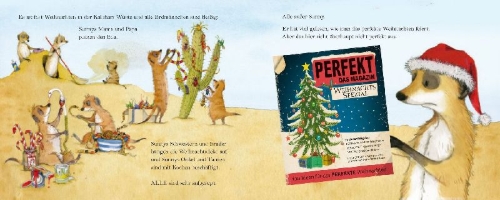 Buchcover und Innenansicht für das Buch: Meerkat Christmas