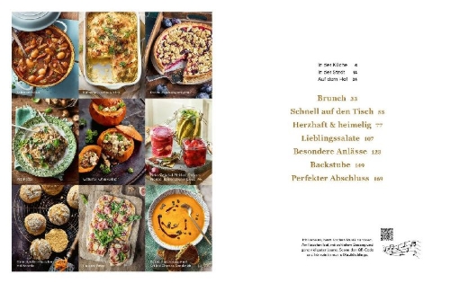 Buchcover und Innenansicht für das Buch: Meine wunderbare Landküche